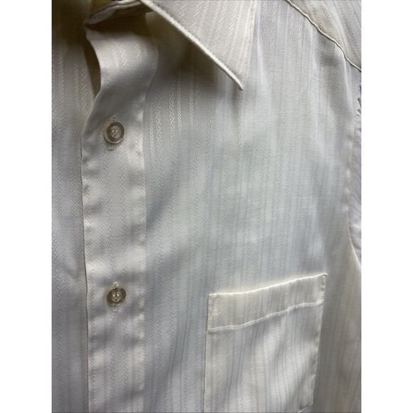 Vintage Career Club Button Up Shirt Striped Design Pocket Made in USA Size 15 - Picture 10 of 16